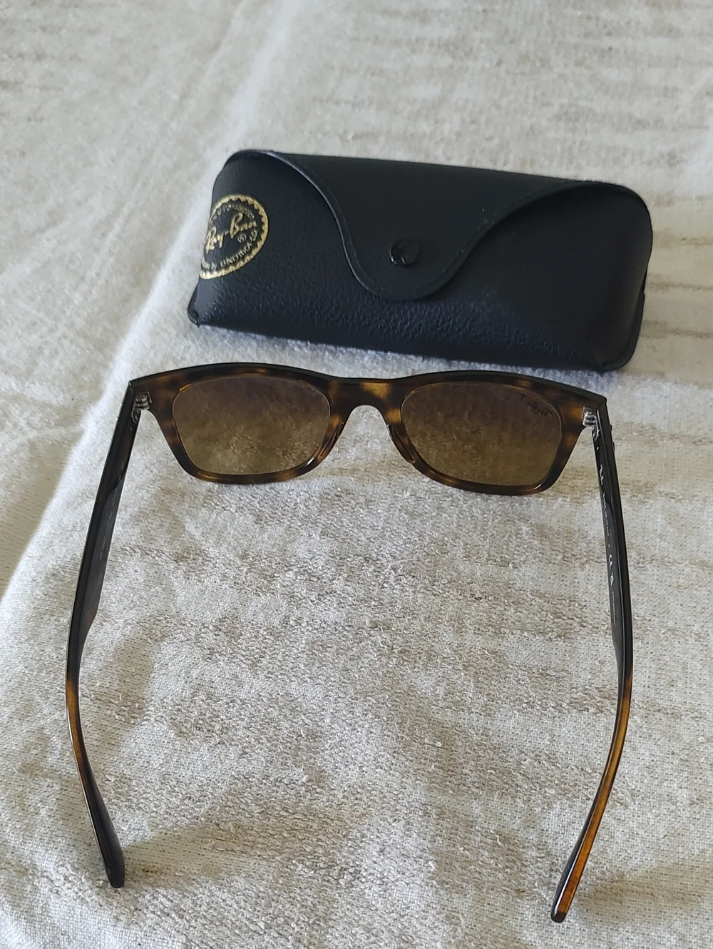 Ray-Ban Men’s Tortoiseshell Sunglasses with Brown Lenses Polarized
